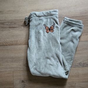 Fifth Sun Green Lounge Pants with Orange Butterfly